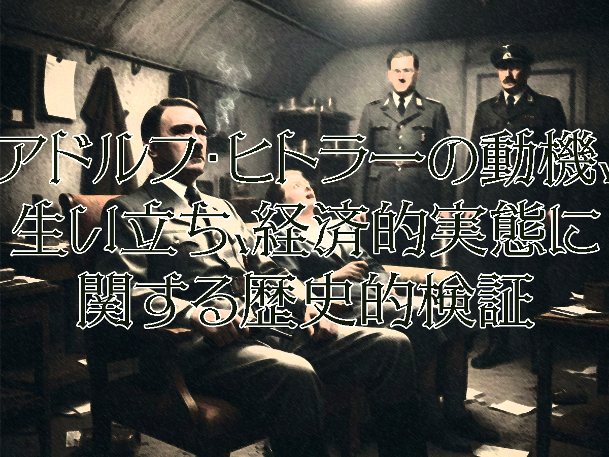 アドルフ・ヒトラーの動機、生い立ち、経済的実態に関する歴史的検証