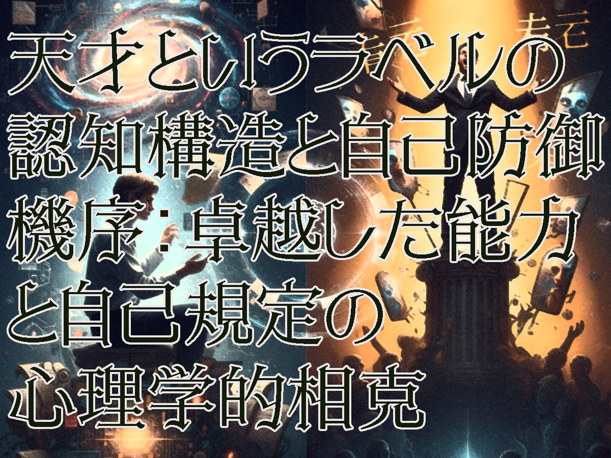 天才自称の心理構造と認知構造