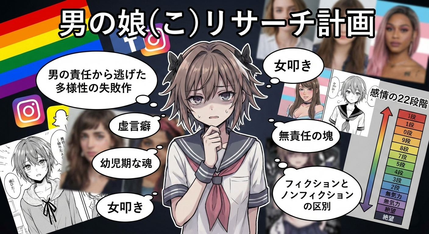 男の娘：多様性、責任、感情分析